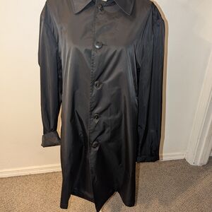 Chaps Men's Black Trench Coat
